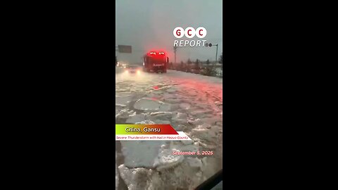 #China #Thunderstorm #Hailstorm #Gansu #Hezuo #Climate #destruction #anomaly #weather #climatechange