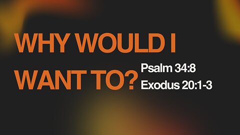 Why Would I Want To? (11 am) | Crossfire Healing House