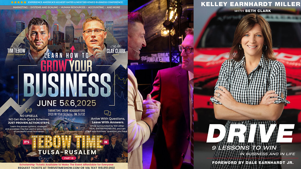 Kelley Earnhardt Miller | Drive: 9 Lessons to Win In Business | CEO of JR Motorsports (The Daughter of Dale Earnhardt) + Join Tebow At Clay Clark's June 5-6 Business Growth Conference