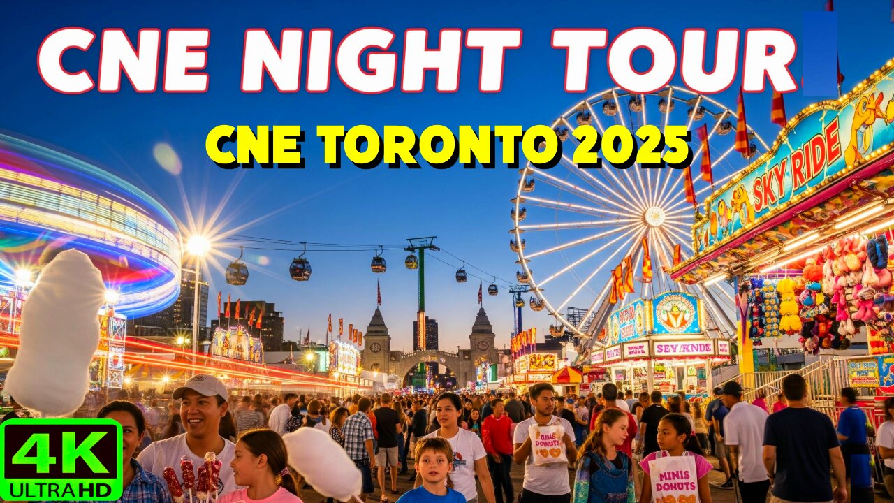 【4K】Toronto CNE 2025 🎡 Friday Night Opening Day Tour Canada 🇨🇦