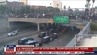 Anti-ICE Protesters Throw Large Rocks At Cops In L.A.