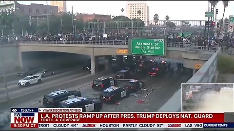 Anti-ICE Protesters Throw Large Rocks At Cops In L.A.