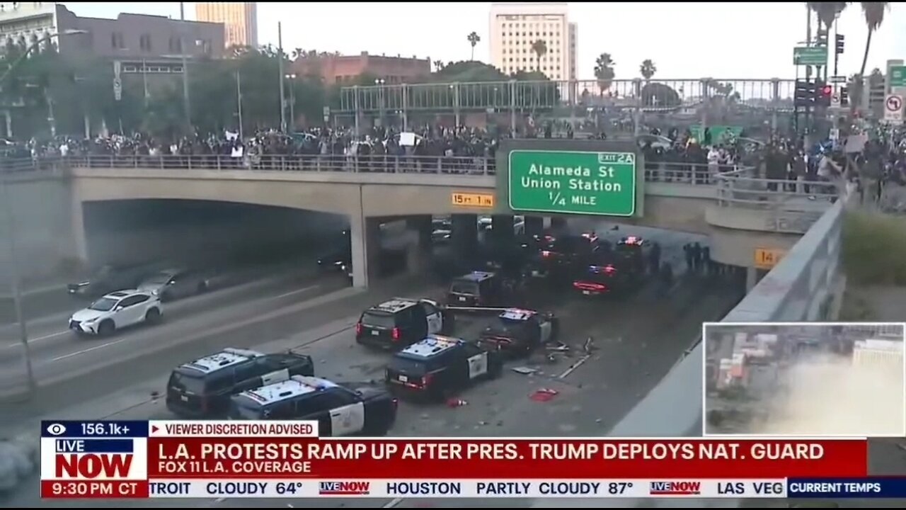 Anti-ICE Protesters Throw Large Rocks At Cops In L.A.