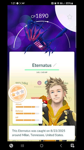 Pokémon Go-Eternatus Encounter