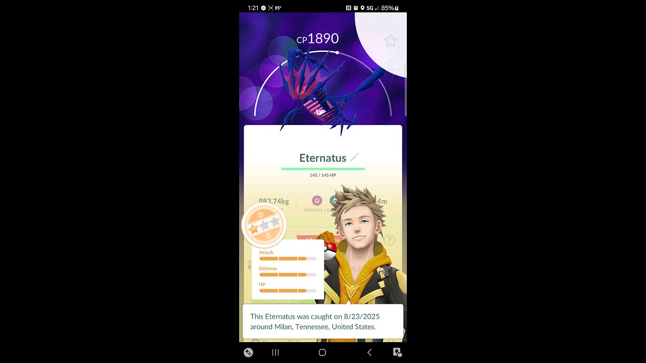 Pokémon Go-Eternatus Encounter
