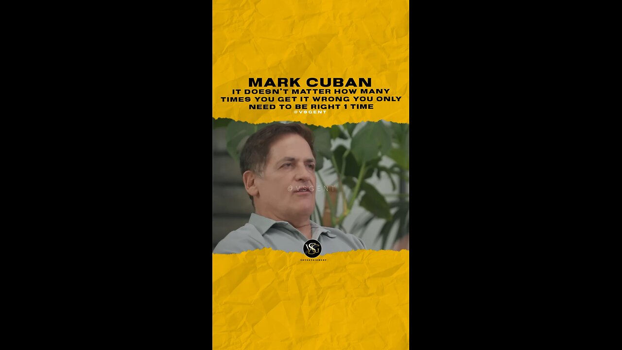 @mcuban It doesn’t matter how many times you get it wrong you only need to be right 1 time