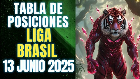 TABLA DE POSICIONES LIGA BRASIL 13 JUNIO 2025 Y GOLEADORES CRYPENATO
