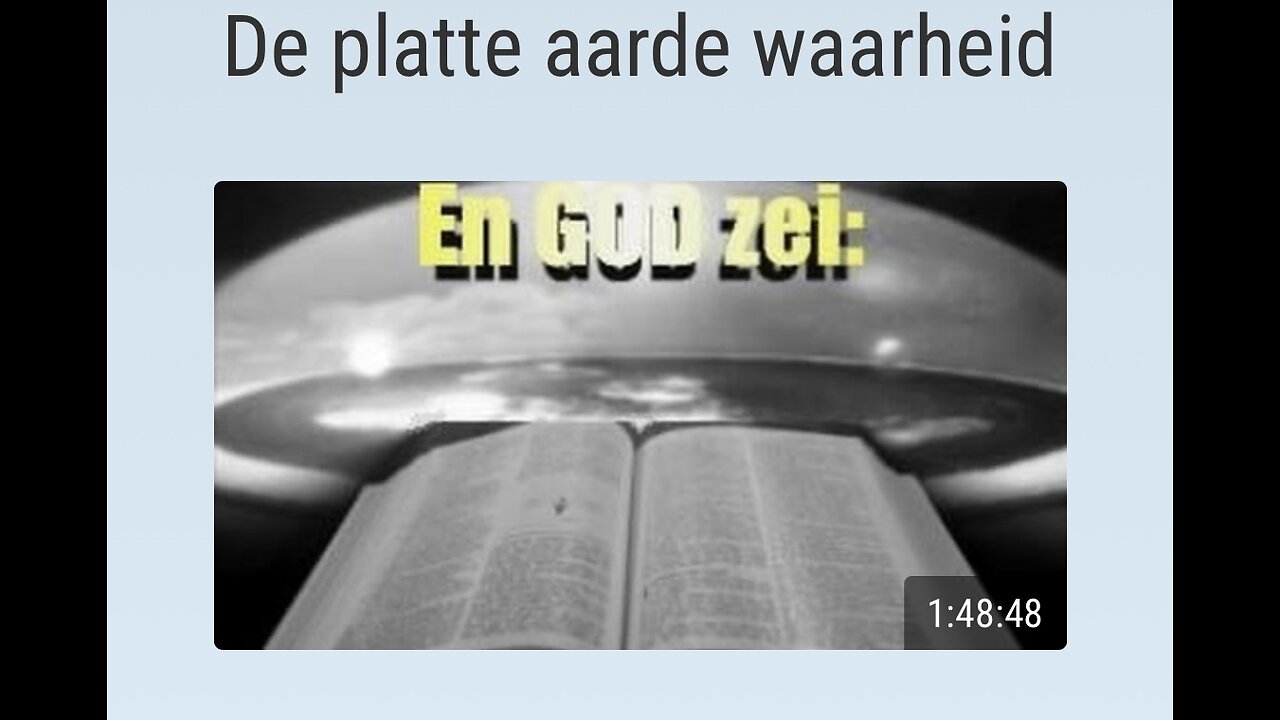 Platte aarde ??