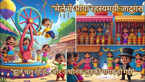 🎪 Mysterious fair, magician and a story full of lessons! 🌟#MoralStory #HindiCartoon #KidsStory