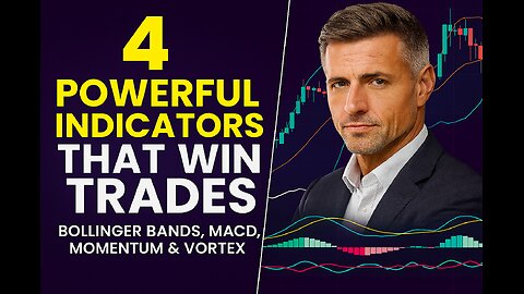 4 Powerful Indicators That Win Trades | Bollinger Bands, MACD, Momentum & Vortex 