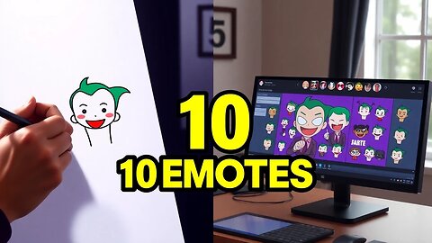 I'M Drawing CUTE Chibi Joker Emotes for Streamer!