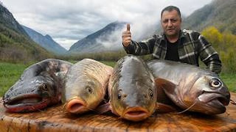 Cooking Three Fat Fish For The Juiciest Village Feast