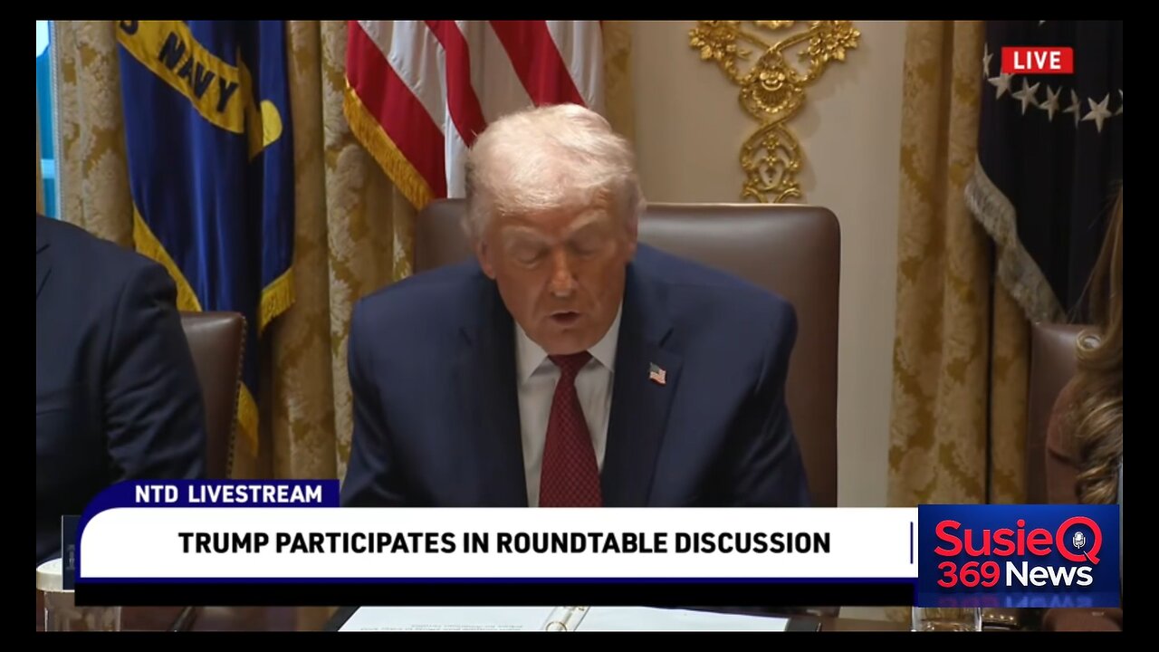 President Trump participates in a Roundtable