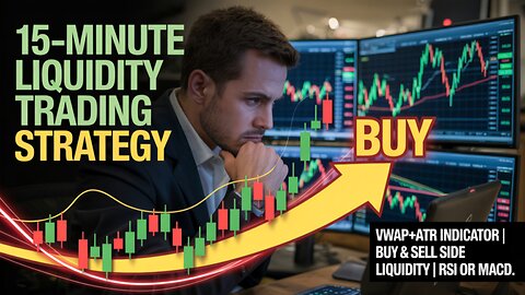 15-Minute Liquidity Trading Strategy | VWAP+ATR Indicator | Buy & Sell side liquidity | RSI or MACD