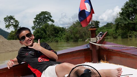 LAOS RIVER BOAT PARTY!!🔥🇱🇦🇱🇦🇱🇦