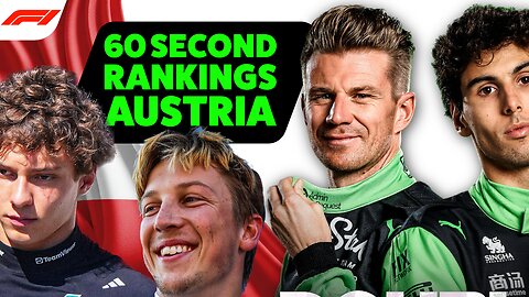 60 Second Driver Ranking for F1 Austria