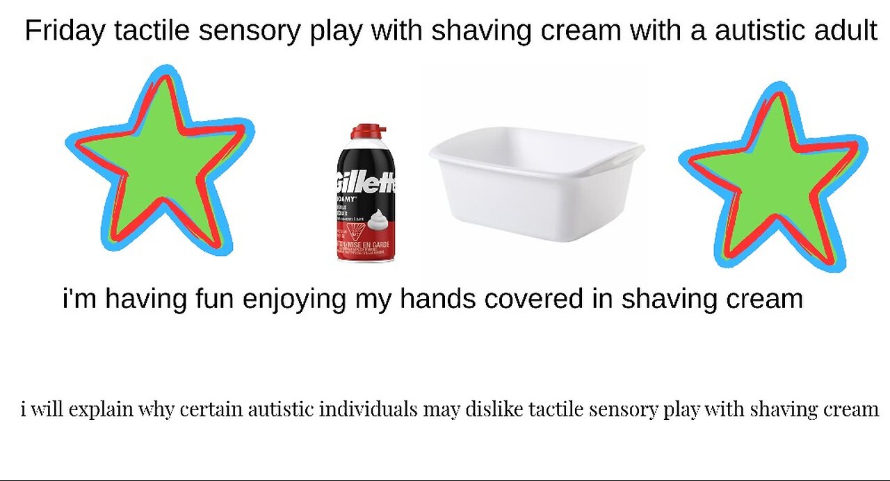 friday tactile sensory play with shaving cream with a autistic adult