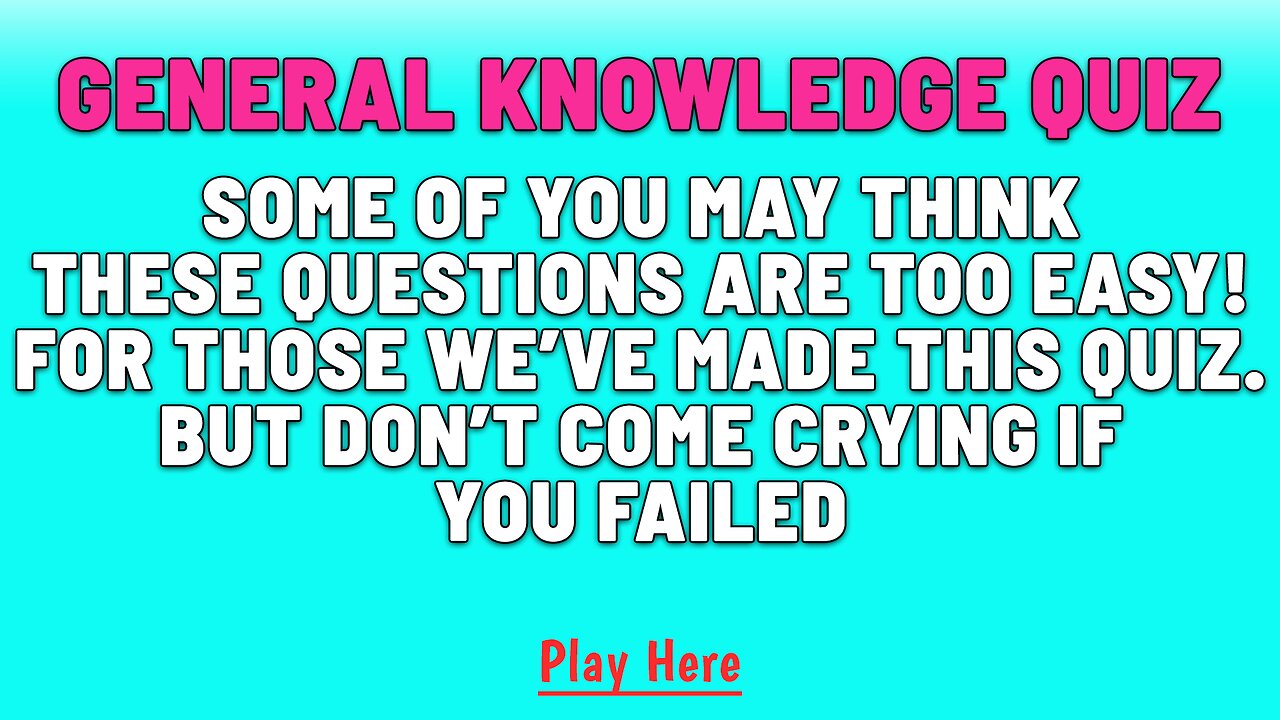Don't come crying if you failed!