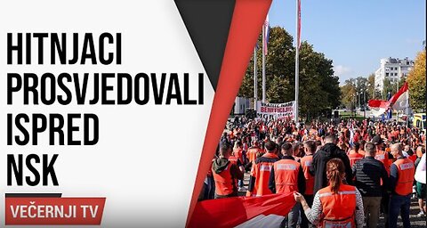 Hitnjaci prosvjedovali ispred NSK: Traže povrat beneficiranog staža