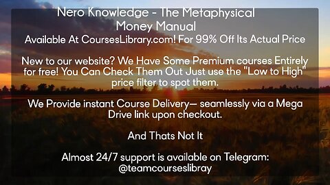 Nero Knowledge - The Metaphysical Money Manual(CoursesLibrary.com)