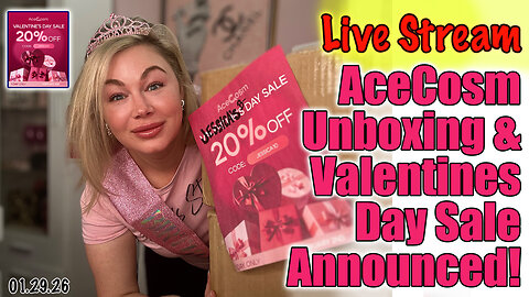 Live Acecosm Unboxing And VDAY 1 Day Sale Announced! Code Jessica10 Saves you money!