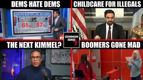 Dems Hate Congress?, Mamdani: Free Alien Childcare, Lemon's Kimmel Bid, Boomer Target Trump Walkout