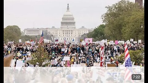 Anti-Trump protests take place across US as tariffs come into force