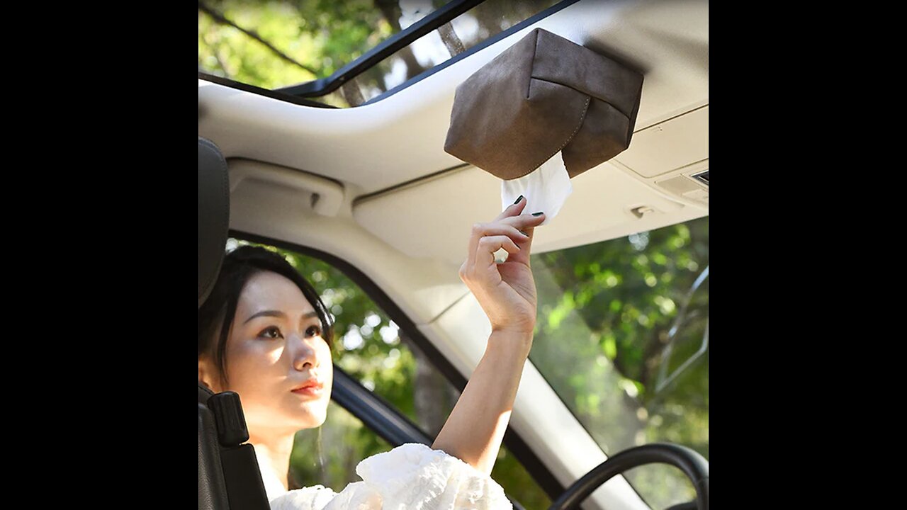 Automatic Ceiling-Mounted Car Tissue Box