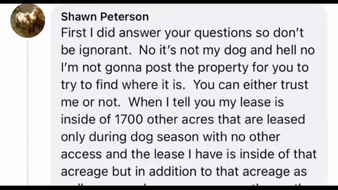 Guy complains about hunting dogs