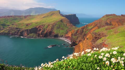 Landscapes of Madeira Island of Ambient Scenes with Relaxing Music