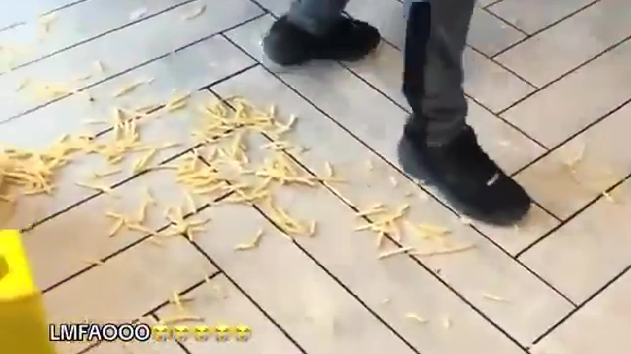 McDonald's employee crashes out! Throws hot fries at customer