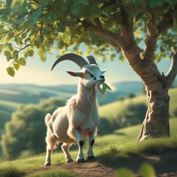 Goat vs. Tree: Epic Leaf-Eating Challenge You Won't Believe!