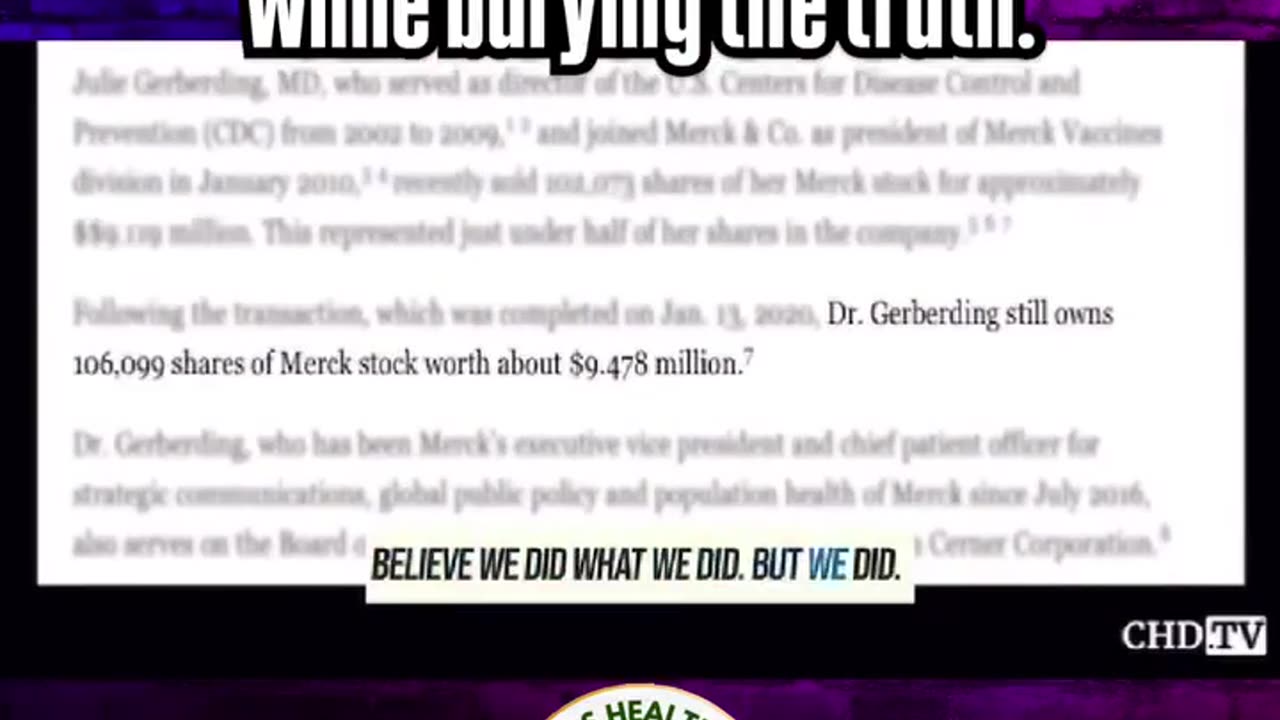 CDC Senior Scientist Admits They Covered Up The Truth