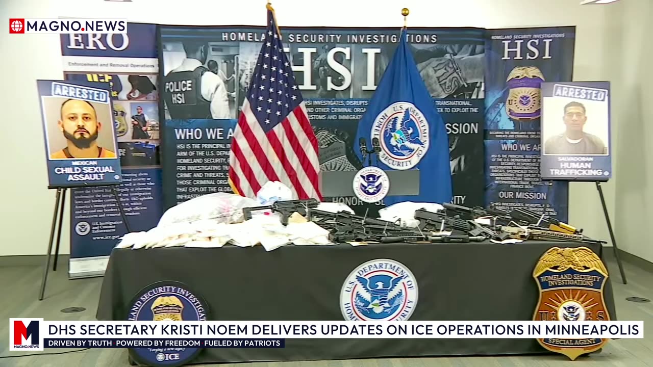 🇺🇸 DHS Secretary Kristi Noem Delivers Updates on ICE Operations in Minneapolis, Minnesota [LIVE]