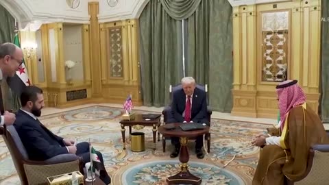 Donald Trump's journey in the Middle East.