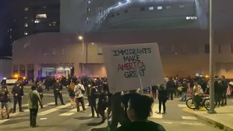 Three Arrested as Anti-ICE Protest Erupts Outside Downtown LA Detention Center