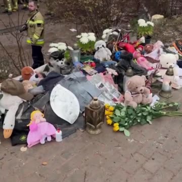 Rescuers honored the victims with a moment of silence in Ternopil…