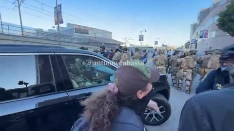 Multiple vans full of Marines in riot gear have just arrived | Check Description