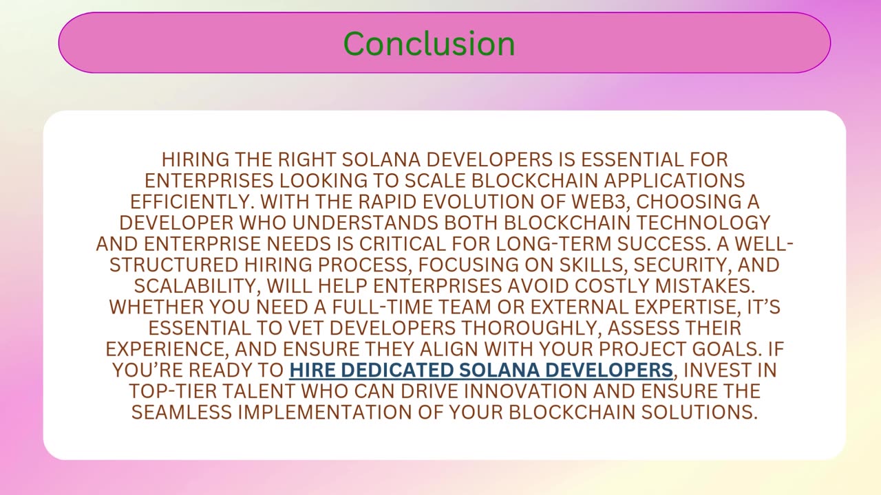Solana Developer Hiring for Enterprises: Key Considerations