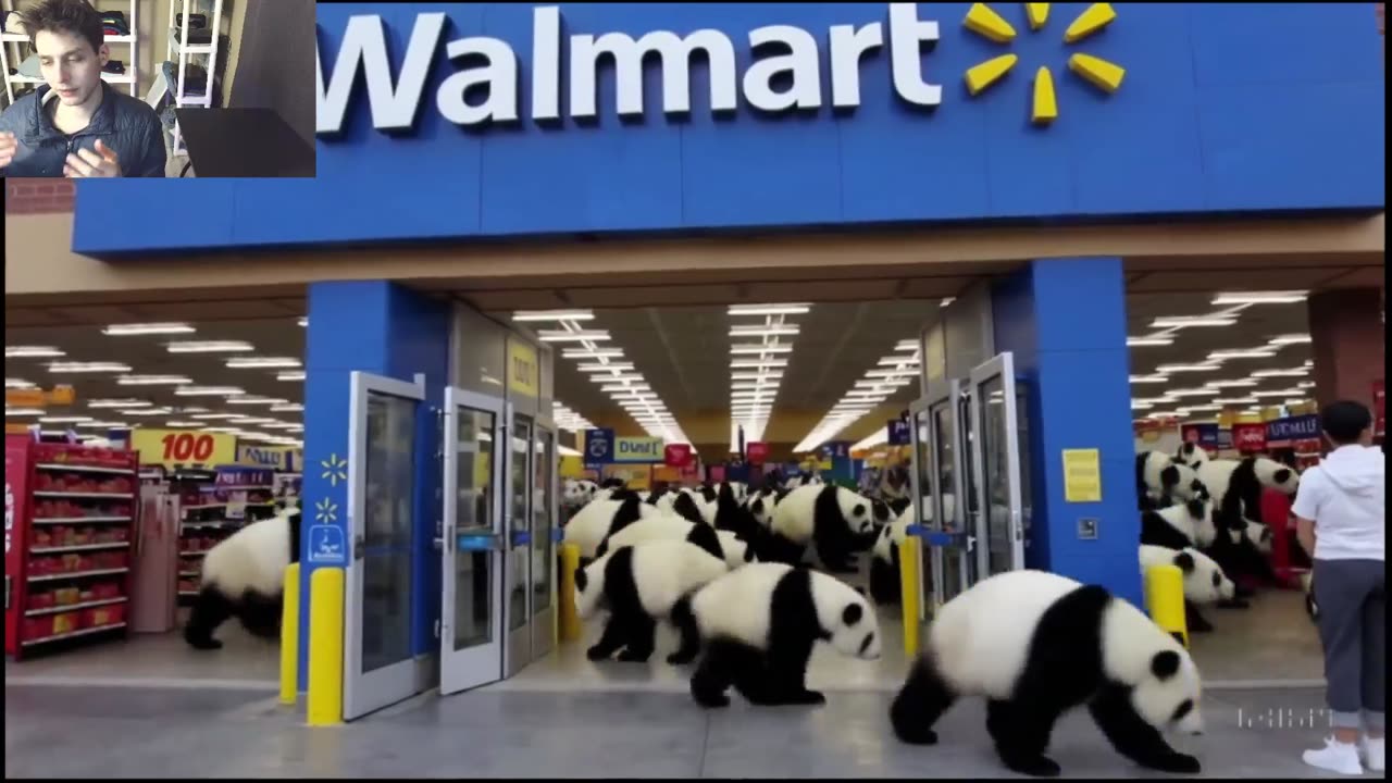 Outtake #1,213 Of Over 5 Panda Bears Roam Around A Walmart Supercenter Fake Funny Parody Video