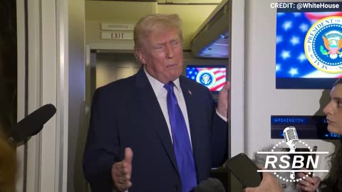 FULL SPEECH: President Trump Speaks to the Press Flying Back to the White House - 02/16/26
