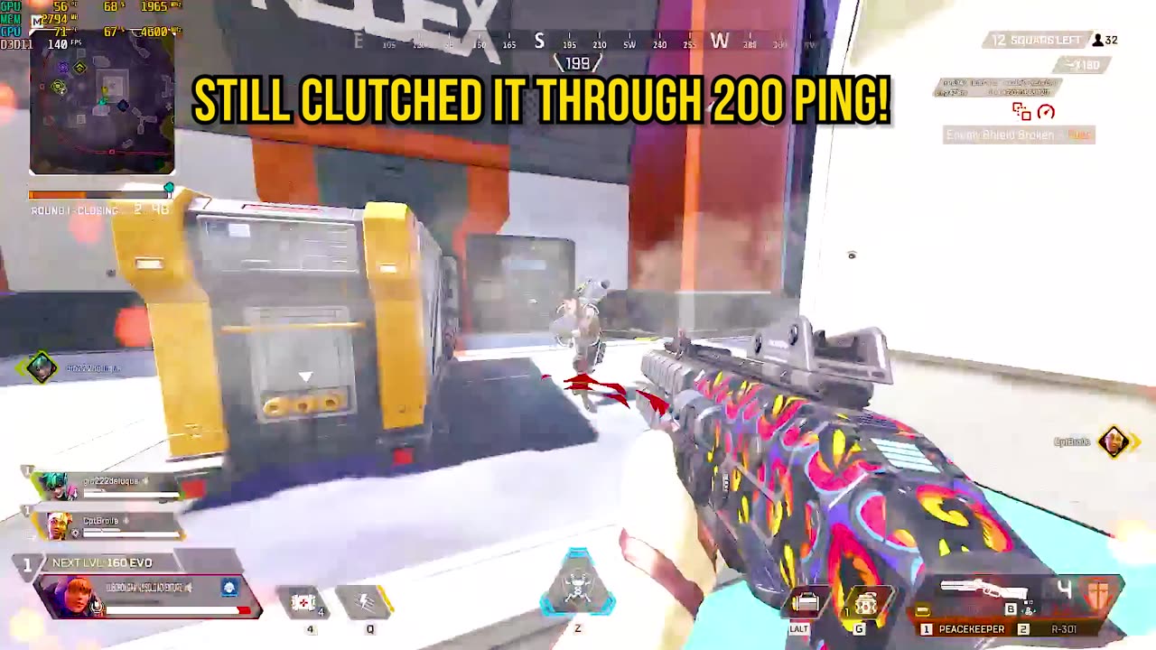 Clutching 5 Kills as Wattson in Apex Legends... With INSANE Lag! 😵