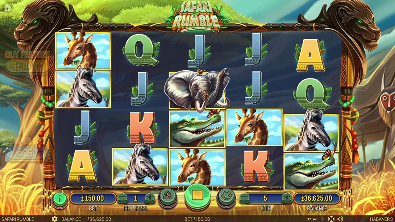 Safari Rumble Super Mega Wins