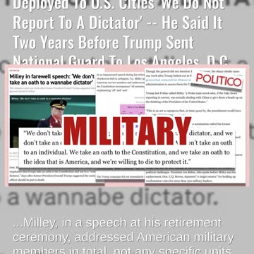 Fact Check: Mark Milley Did NOT Tell Troops Deployed To U.S. Cities 'We Do Not Report To A Dictator'