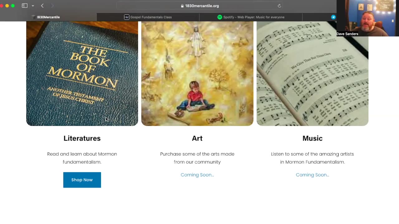 Announcement: A New Gospel Fundamentals Class & A New Online Book Store For Orthodox Mormons