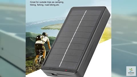 Solar Panel, Portable Solar Charger for Cell Phone,IPX5 Waterproof with Lighting