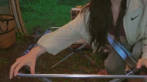 She always try new experiences of Camping in different places