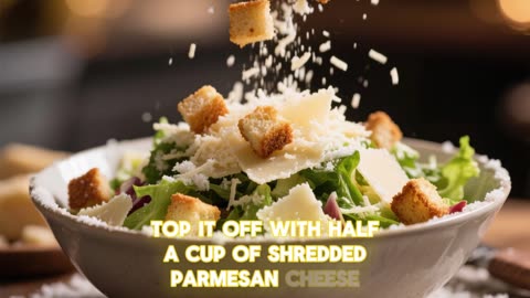 🥗 “Crispy Caesar Salad – Fresh & Delicious in 60 Seconds!”