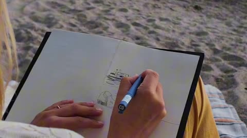Drawing moment on the lake