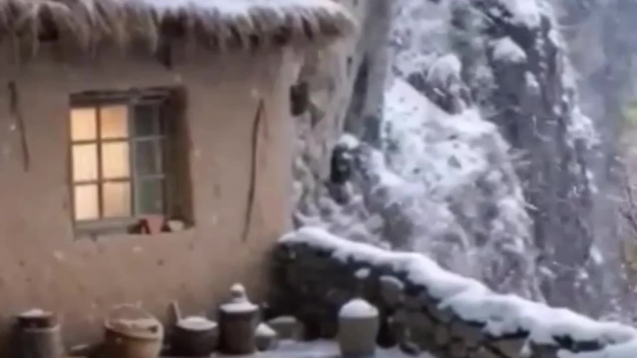 Winter Mountain Resort, snowfall.